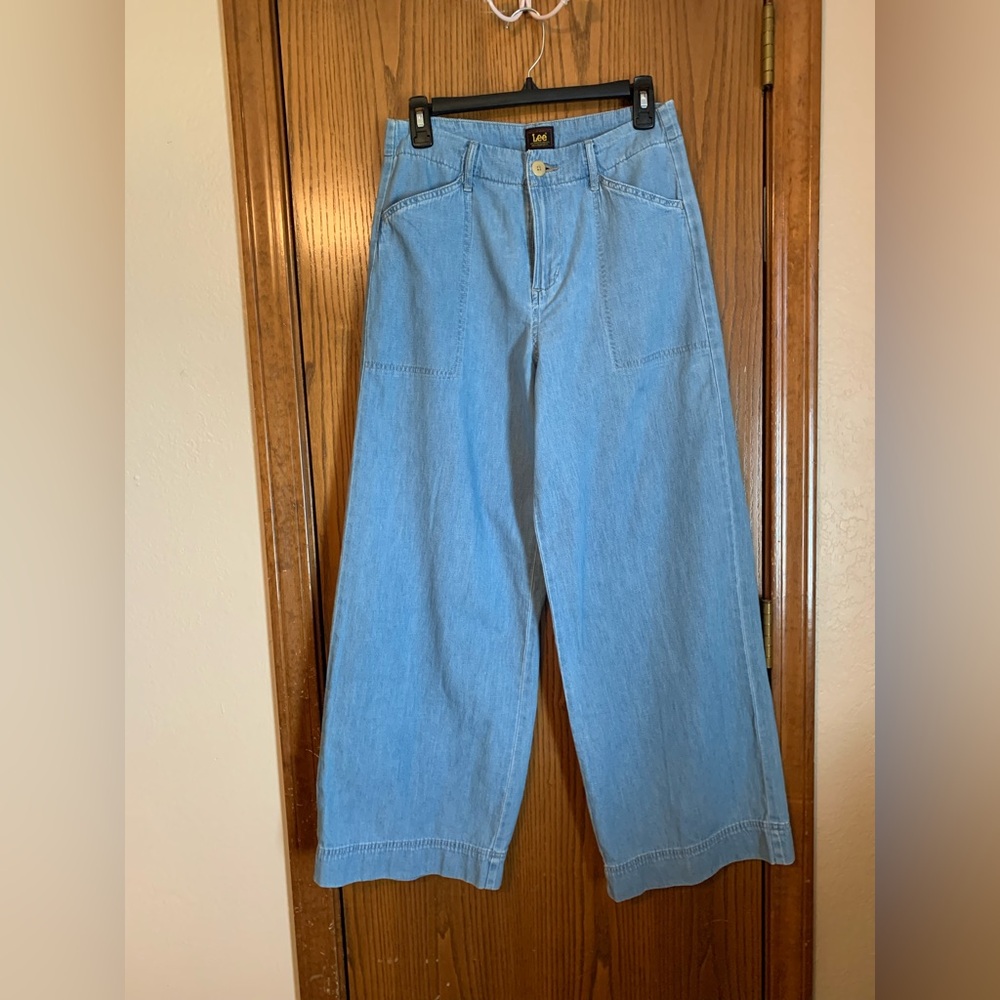 Lee Light Blue Wide-Leg Drapey Carpenter Jeans